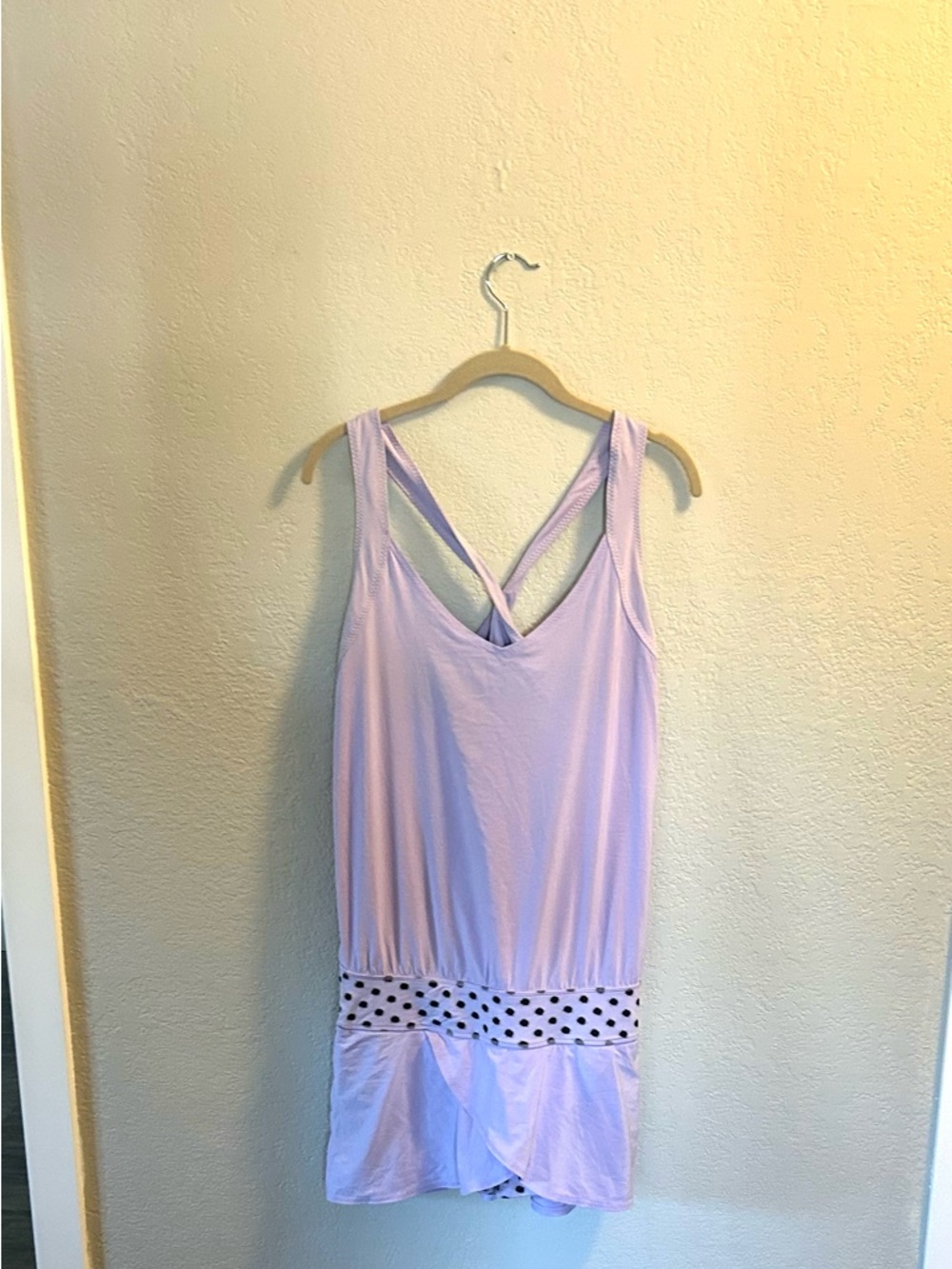 lululemon athletica Lavender Cross-Back Tennis Dress  🎾 with Polka Waist